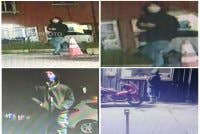 Rakaman CCTV kehadiran suspek di kawasan pangsapuri. FOTO: Polis 