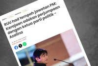 Laporan Sinar Harian pada Isnin mengenai isu RUU had tempoh jawatan PM 