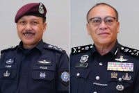 Mohd Yusri (kiri) dan Wan Hassan (kanan) antara enam pegawai kanan PDRM yang terlibat dalam pertukaran jawatan strategik berkuat kuasa 9 Februari depan.