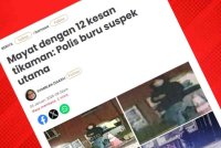 Laporan Sinar Harian mengenai kes mayat ditemukan dengan 12 kesan tikaman. 