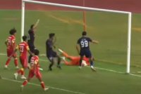 Jaringan yang menjadi kontroversi ketika aksi Liga A1 antara Selangor II dan JDT II.