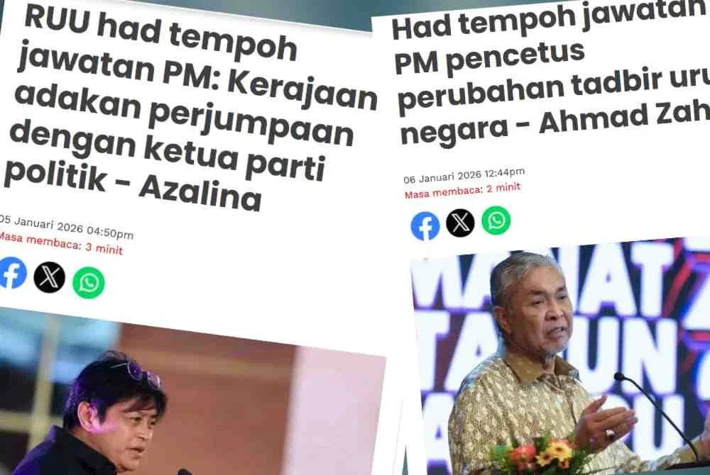 Laporan Sinar Harian berhubung RUU had tempoh jawatan PM.