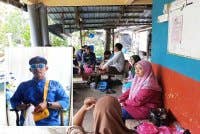 Penduduk kampung masih menunggu di Jeti Sungai Tongkang, Rengit. Gambar kecil: Mohd Fadzli