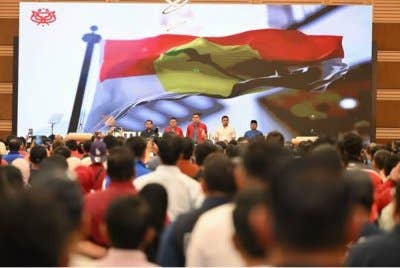 Muhamad Akmal ketika Konvensyen Khas Pemuda UMNO di ibu negara baru-baru ini. 