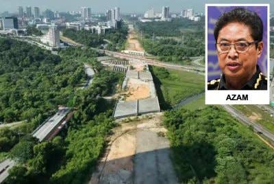 Projek pembinaan Lebuh Raya MEX II. 