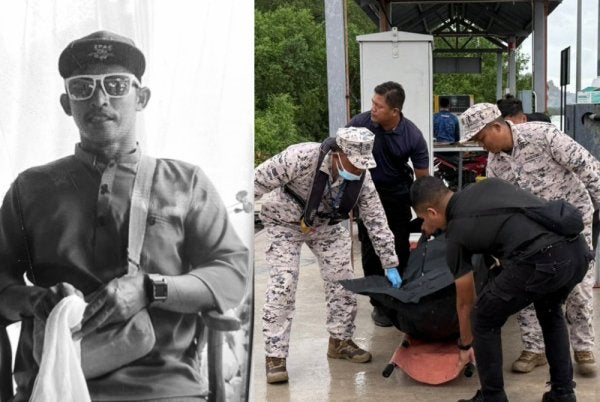 Mayat Mohd Fadzli (gambar kiri) ditemui kira-kira tujuh batu nautika di timur laut Pulau Bengkalis, Indonesia. Foto Maritim Malaysia