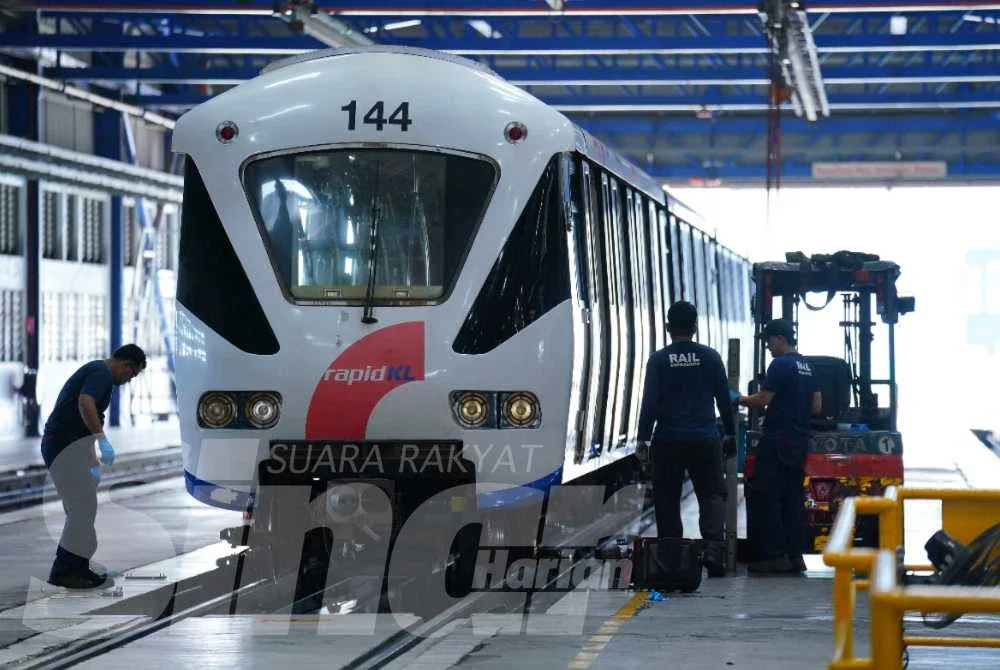 Prasarana komited perkukuhkan penyelenggaraan bagi mengelakkan gangguan operasi LRT dan MRT di kawasan Lembah Klang. Foto Sinar Harian - MOHD HALIM ABDUL WAHID