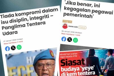 Laporan Sinar Harian berhubung pendedahan mengenai kegiatan tidak bermoral dalam kem tentera membabitkan pegawai tinggi.