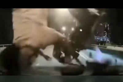 Tangkap layar kemalangan berlaku di Jalan Masai Lama, Masai.