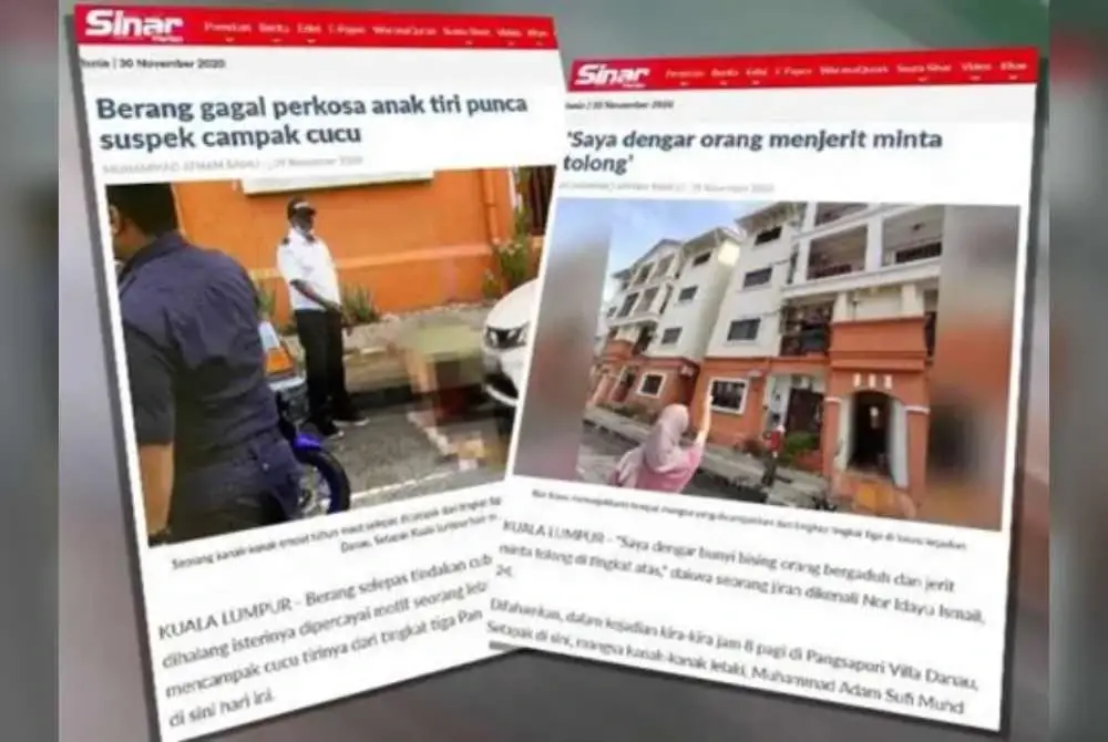 Laporan Sinar Harian pada November 2020 lalu.