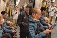 Lelaki warga emas berkeaan mendakwa terburu-buru mendapatkan tempat duduk.- Foto tular/ The Standard 