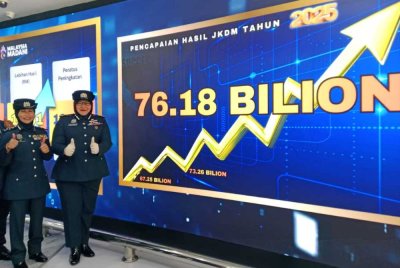 Anis Rizana menunjukkan hasil kutipan yang diperoleh dalam sidang akhbar di Ibu Pejabat JKDM di sini pada Jumaat.