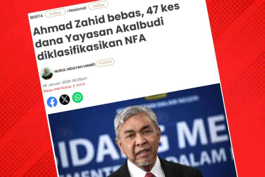 Pertubuhan masyarakat sivil gesa AGC jelaskan keputusan NFA kes Ahmad Zahid.