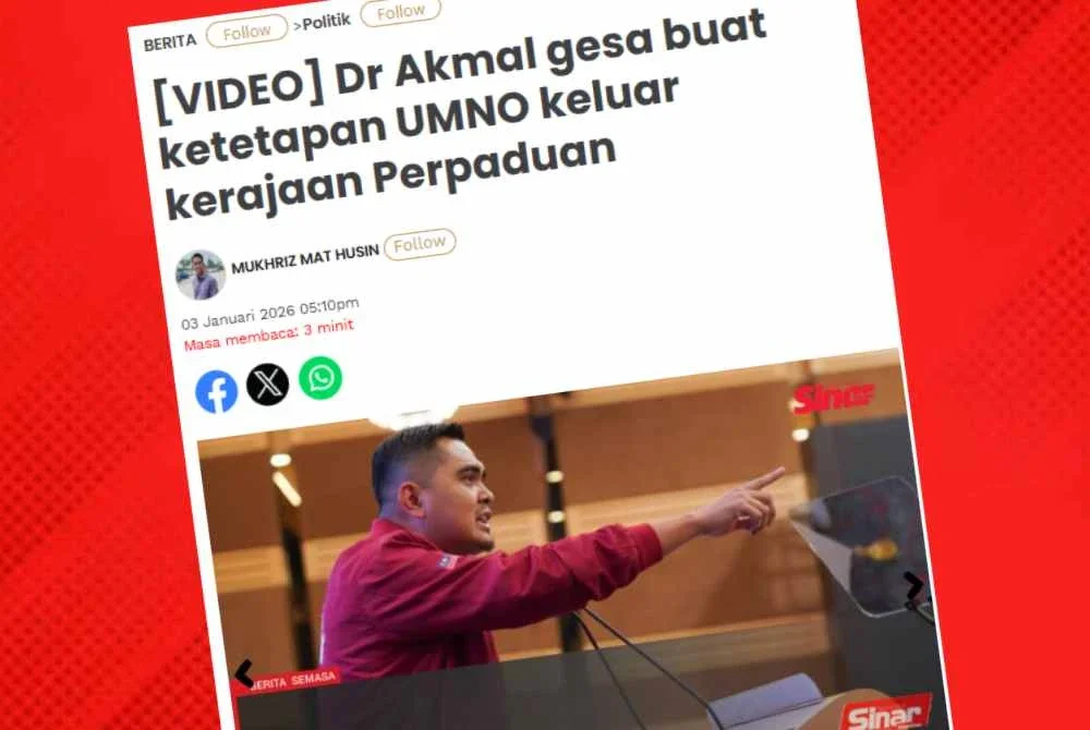 Baru-baru ini tercetus kontroversi ekoran kenyataan Dr Muhamad Akmal agar UMNO kaji balik kedudukan dalam Kerajaan Madani.