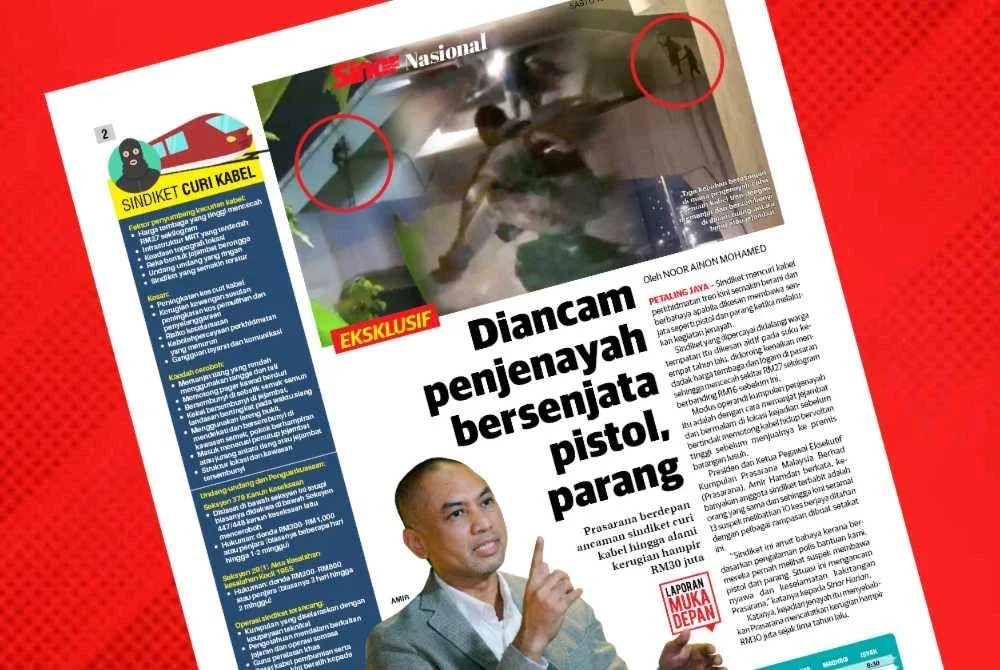 Pendedahan Sinar Harian mengenai sindiket curi kabel tren membongkar satu bentuk jenayah infrastruktur yang kini semakin berani dan berbahaya.