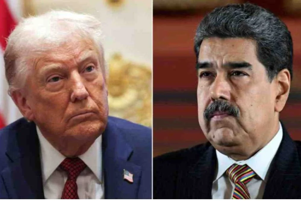 Trump (kiri) dan Maduro