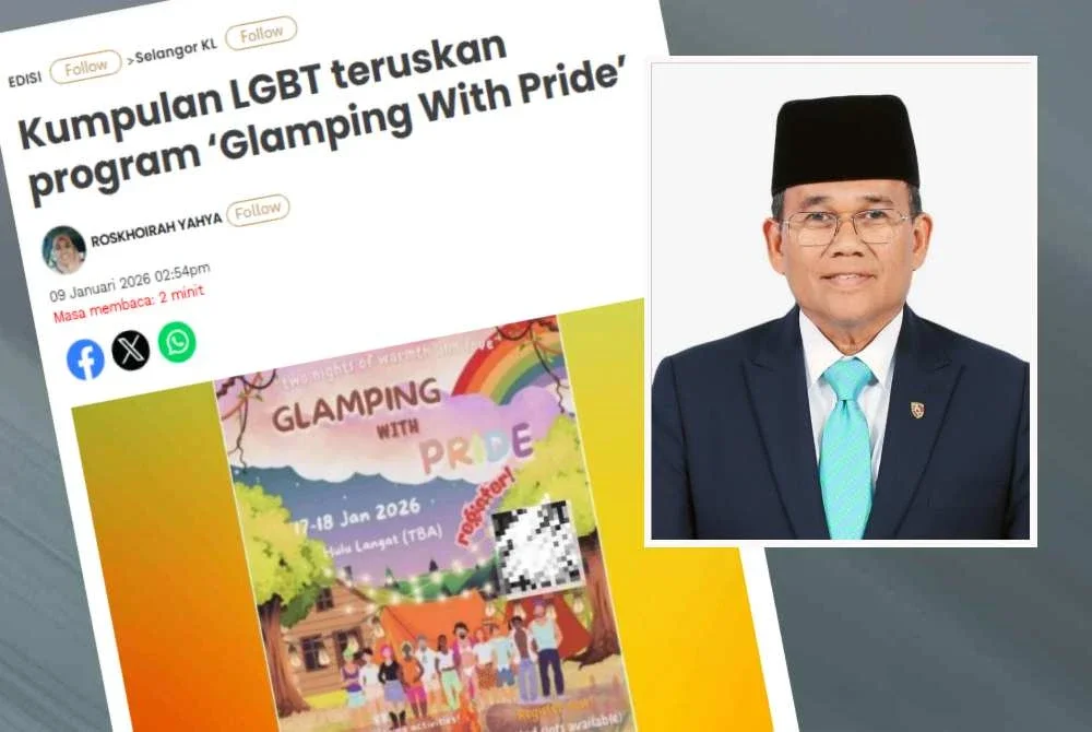 Tangkap layar laporan Sinar Harian. Salehuddin Saidin (gambar kecil)