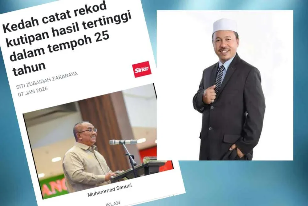 Laporan Sinar Harian. Datuk Ahmad Yahaya (Gambar kecil).