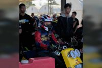 Rider GGR, Muhammad Fathi melakukan sesi ujian masa sebelum acara bermula pada Jumaat.