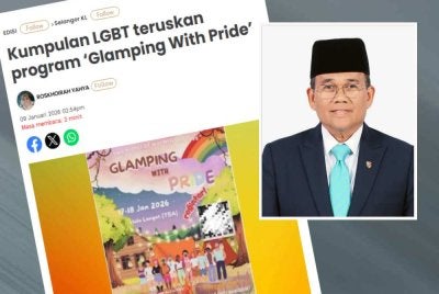 Tangkap layar laporan Sinar Harian. Salehuddin Saidin (gambar kecil)