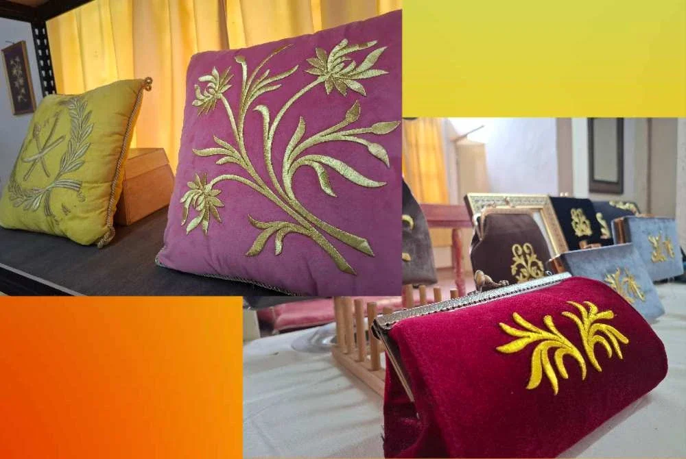 Daripada hiasan adat, seni tekat kini diperluas di atas sejadah, beg tangan, kulit buku, cenderamata eksklusif hinggalah aksesori kecil seperti rantai kunci dan dompet.