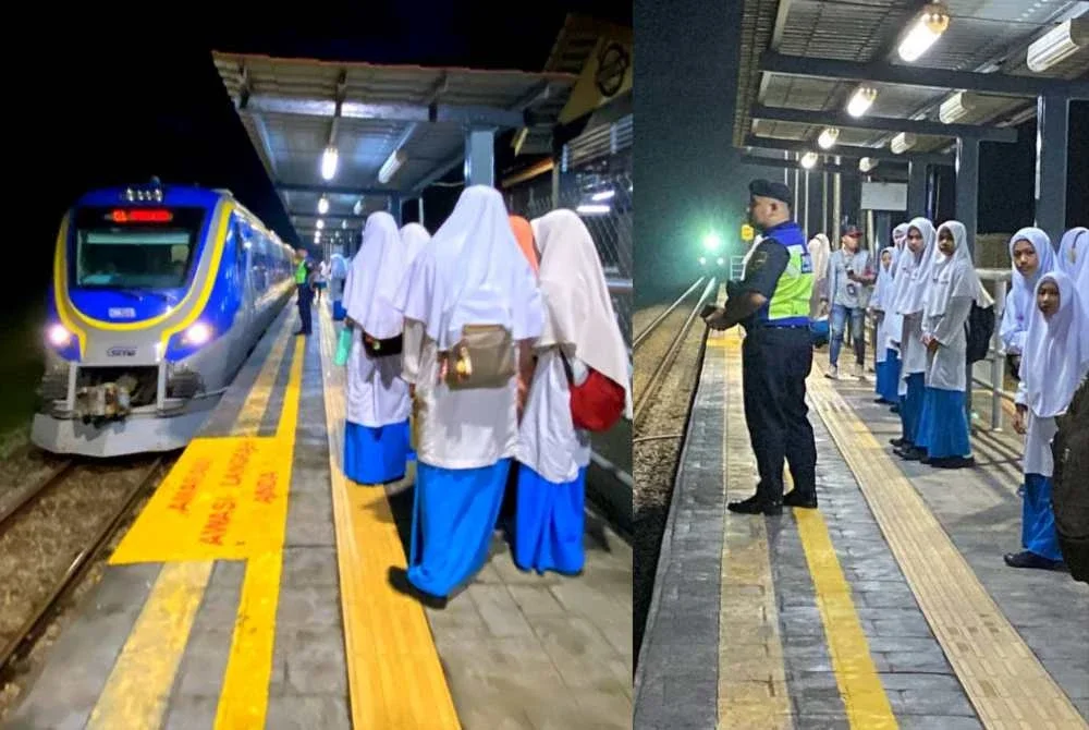 Lebih 100 pelajar dari kawasan pedalaman Kelantan sudah berkumpul di Stesen Kereta api Kuala Gris di sini seawal jam 6 pagi demi