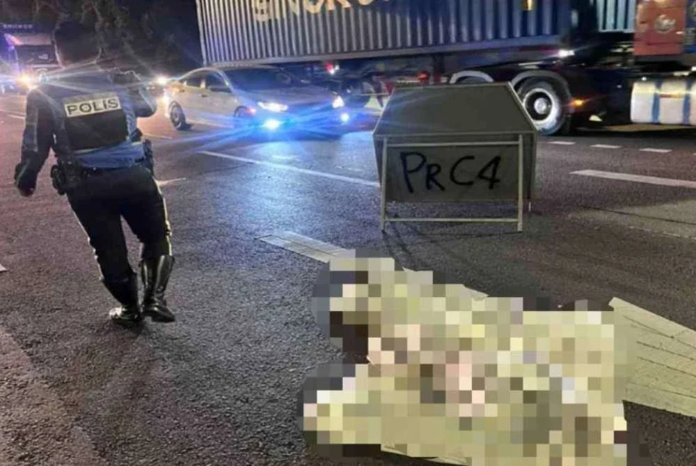 Seorang pejalan kaki maut selepas dirempuh sebuah kenderaan ketika melintas di lebuh raya NKVE.