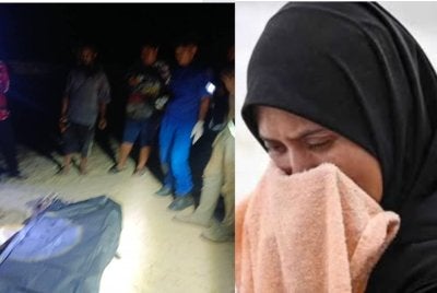 Mayat Muhammad Zarif ditemukan terdampar di atas pasir pantai sebelum dibawa naik oleh pasukan terlibat.