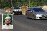 Kerosakan Jalan Gua Musang-Kuala Lipis di laluan utama berhampiran Kampung Lepan Jaya selesai dibaik pulih. Gambar kecil: Adib Faisal 
