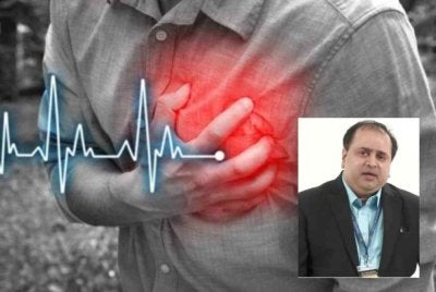 Tahap penyakit jantung dalam kalangan rakyat Malaysia berada pada tahap yang membimbangkan. Gambar hiasan. Gambar kecil: Datuk Dr Asri Ranga Abdullah Ramaiah.