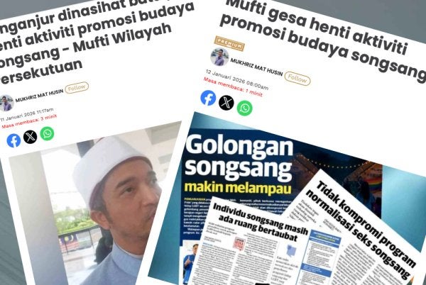 Laporan Sinar Harian berkaitan isu program songsang berkenaan. 