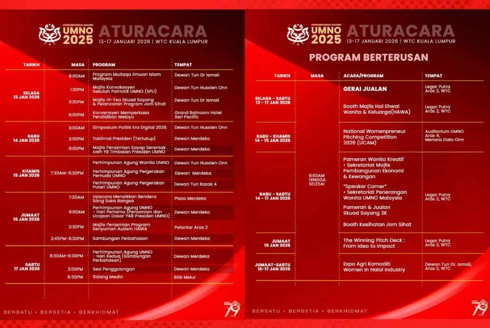 Atur cara PAU 2025 yang akan berlangsung sehingga Sabtu ini.