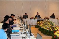 Sultan Nazrin yang juga Pengerusi Mesyuarat Majlis Kebangsaan Bagi Hal Ehwal Islam Malaysia (MKI) berkenan berangkat ke Mesyuarat MKI Ke-74 pada Selasa. Foto Bernama