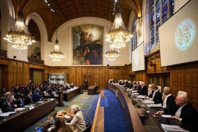 Sidang pendengaran pertama di Mahkamah Keadilan Antarabangsa, The Hague di mana Myanmar dituduh melakukan genosid terhadap etnik Rohingya yang berlangsung pada 12 Januari 2026 - Foto: Agensi