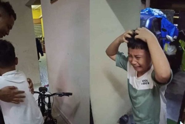 Detik menyentuh hati ketika Mikael menerima hadiah basikal idaman daripada bapanya.