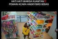 Tangkap layar gambar seorang lelaki bertindak tidak senonoh selepas memasuki sebuah kedai barangan kosmetik di Kuantan.