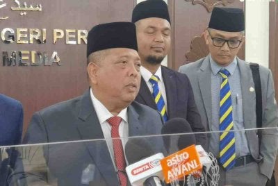 Abu Bakar pada sidang akhbar selepas mempengerusikan Mesyuarat Exco di Kompleks Seri Putra di Kangar pada Rabu. 