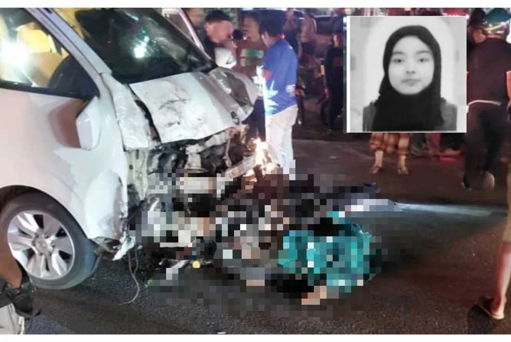 Seorang wanita maut dilanggar pemandu van warga Thailand. 