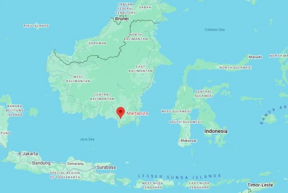 PETA kota Martapura tempat lahir Sheikh Muhammad Arshad Al-Banjari dan jasad beliau turut dimakamkan di sana. 