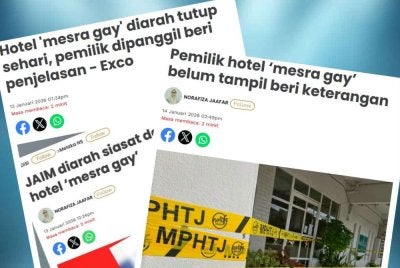 Laporan Sinar Harian berhubung dakwaan sebuah hotel 'mesra gay' di Melaka.
