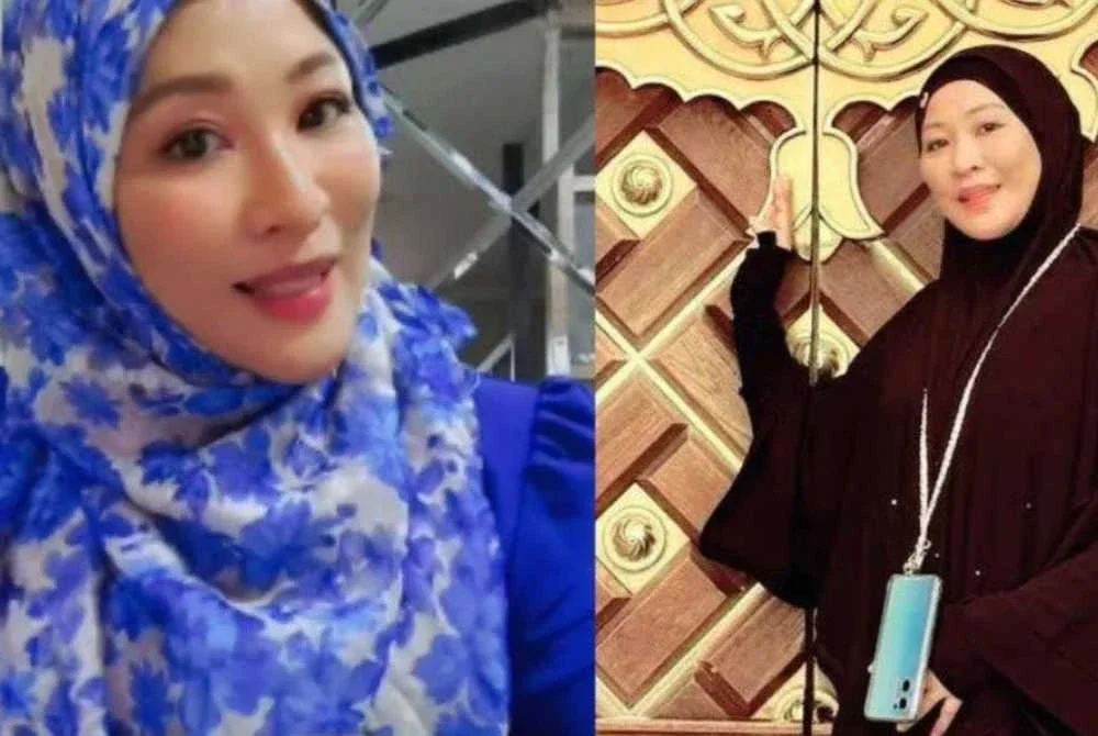 Nadia Kesuma dikesan keluar dari kawasan lapangan terbang selepas tiba di Arab Saudi.