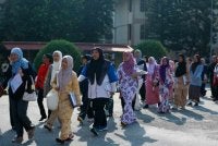 Antara wiramuda Program Latihan Khidmat Negara (PLKN) yang hadir pada Sesi Pendaftaran Pelatih PLKN 3.0 Siri 1/2026 di Kem 515 Kuala Lumpur hari ini. Foto Bernama
