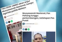 Laporan Sinar Harian mengenai Musyawarah Nasional anjuran UMNO bagi membicarakan agenda politik umat Melayu dengan merangkul semua pertubuhan, pakar-pakar, ahli akademik dan profesional Melayu.