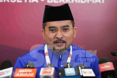 Asyraf Wajdi semasa sidang media pada Persidangan PAU 2025 di Dewan Merdeka, Pusat Dagangan Dunia, pada Sabtu. Foto SINAR HARIAN-ROSLI TALIB