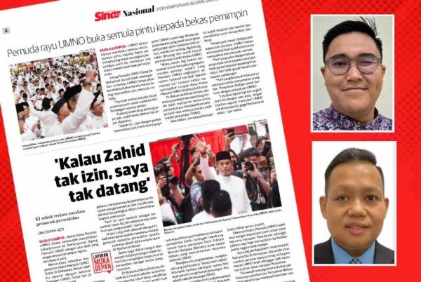 Penganalisis politik berpendapat langkah membawa kembali figura berpengaruh ke dalam radar parti adalah satu strategi politik bagi memulihkan semula imej UMNO. Gambar kecil: Mohamad Hafis (atas) dan Mujibu.