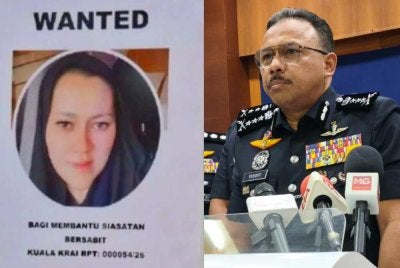 Mohd Yusoff (kanan) memaklumkan polis masih lagi mengesan Luna yang dipercayai berada di negara jiran.