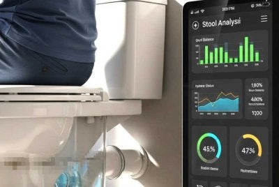 Pengguna boleh memantau status najis mereka melalui aplikasi telefon pintar.