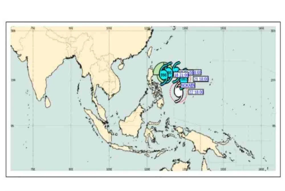 Ribut berkenaan bergerak ke timur-timur laut pada kelajuan 10 km/j dengan kelajuan angin maksimum 65 km/j.