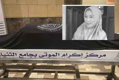 Jenazah Allahyarhamah Nadia Kesuma dikebumikan di Jeddah selepas Subuh pada Isnin.