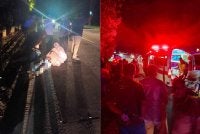 Kejadian mangsa disondol babi dikongsikan abang iparnya di Facebook.